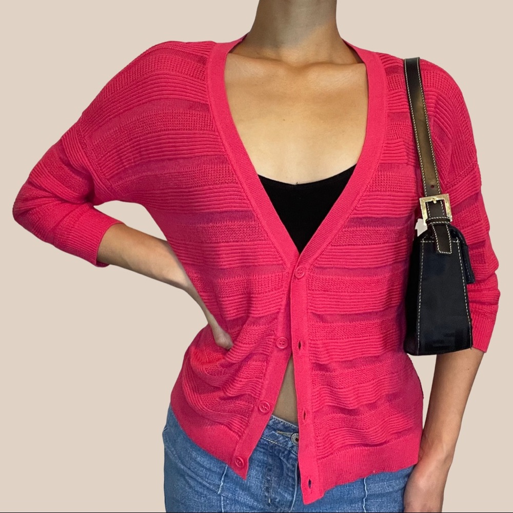 Pink cardigan